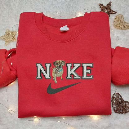 Airedale Terrier x Nike Embroidered Shirt Animal Embroidered Shirt Custom Nike Embroidered Shirt