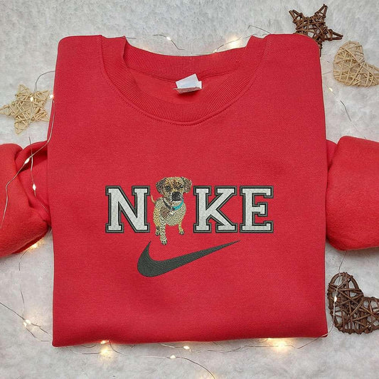 Airedale Terrier x Nike Embroidered Shirt Animal Embroidered Shirt Custom Nike Embroidered Shirt