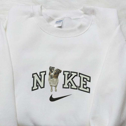 American Shepherd Dog x Nike Embroidered Shirt Animal Embroidered Hoodie Best Gift For Family