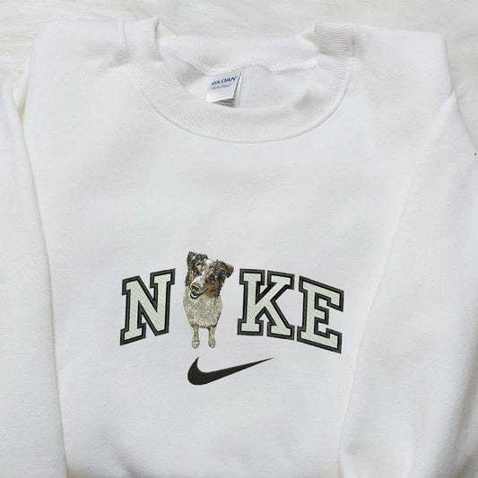 American Shepherd Dog x Nike Embroidered Shirt Animal Embroidered Hoodie Best Gift For Family