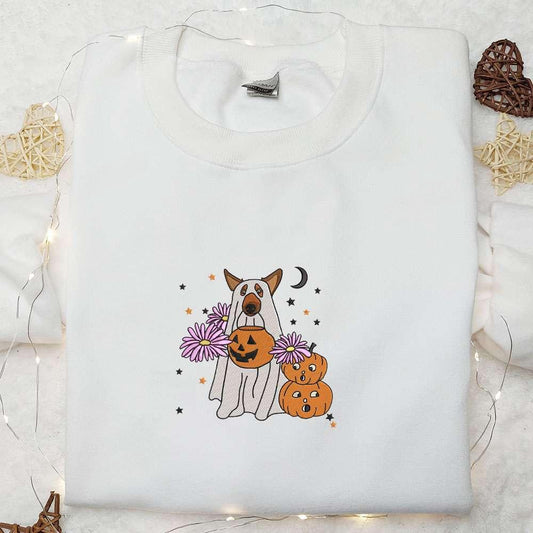 Cute But Creepy Halloween Dog Embroidered Shirt Halloween Embroidered Shirt Best Halloween Gifts