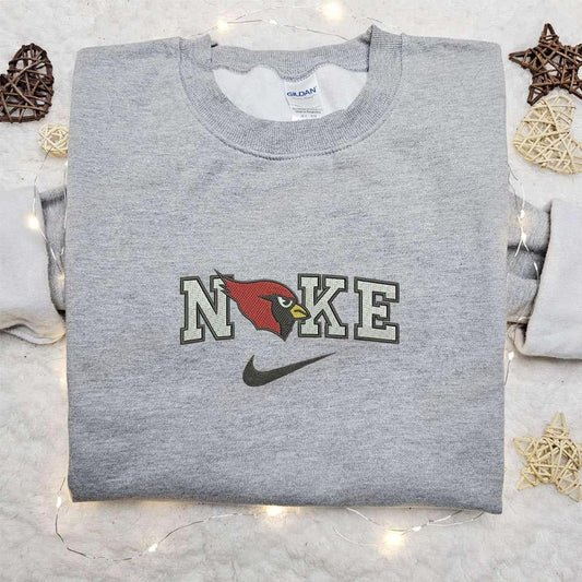Cardinal x Nike Embroidered Sweatshirt Animal Embroidered Hoodie Nike Inspired Embroidered Shirt