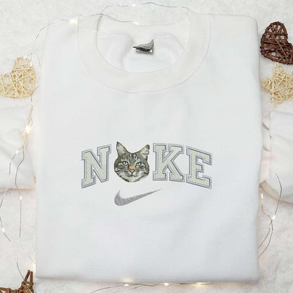 Cat Face Animal Embroidered Shirt, Animal Lover, Best Gift For Family