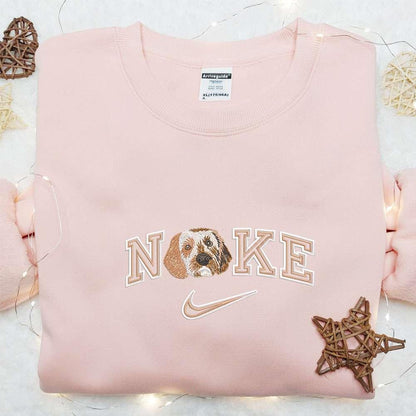 Australian Shepherd Dog x Nike Embroidered Shirt Animal Embroidered Shirt Nike Inspired Embroidered Hoodie