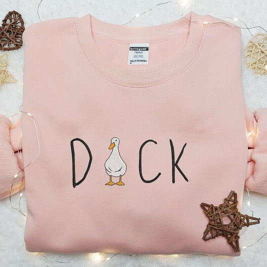 Duck Embroidered Shirt Animal Embroidered Shirt Funny Embroidered Shirt