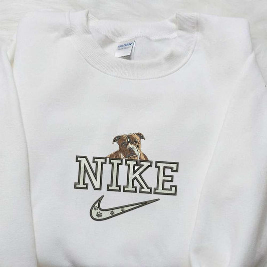 Boxer Dog x Nike Embroidered Shirt Custom Animal Nike Embroidered Shirt Best Birthday Gift Ideas