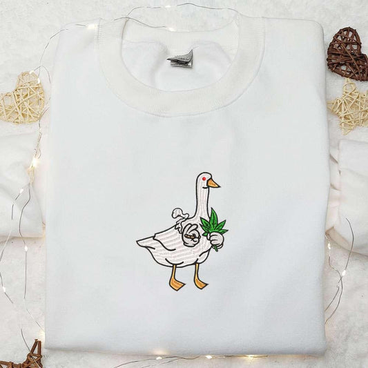 Silly Goose Embroidered Shirt Animal Embroidered Shirt Funny Embroidered Shirt
