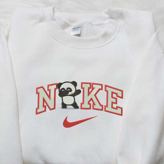 Swag Panda x Nike Embroidered Sweatshirt Animal Embroidered Sweatshirt Nike Inspired Embroidered Shirt