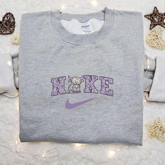 Nike x Violet Cow Embroidered Sweatshirt Animal Embroidered Shirt Best Gift Ideas For All Occasions