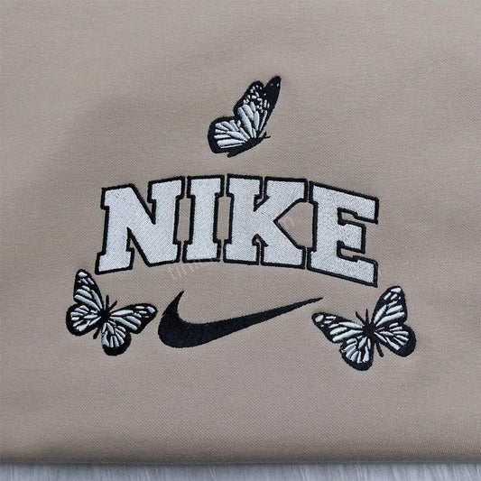 Nike Butterfly Embroidered Shirt Custom Nike Embroidered Hoodie