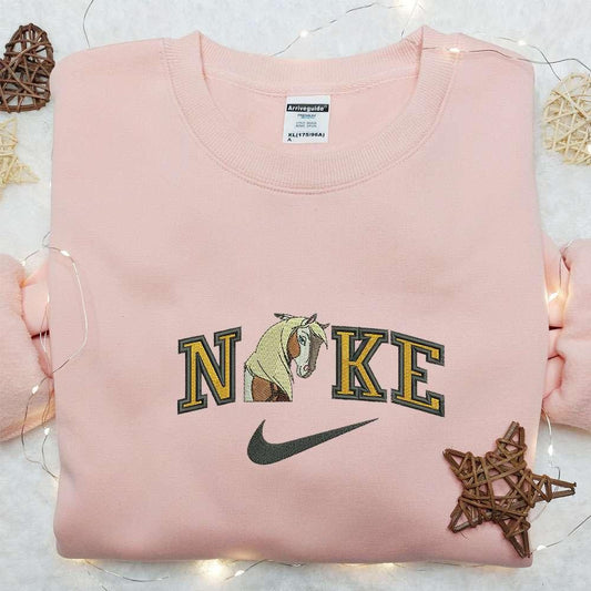 Horse x Nike Embroidered Shirt Animal Embroidered Hoodie Nike Inspired Embroidered Sweatshirt 1