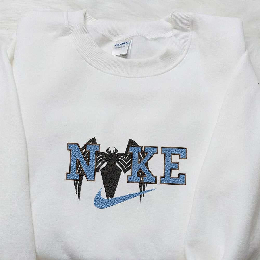 Nike x Spider Embroiderd Shirt Nike Inspired Embroidered Hoodie Cool Embroidered Sweatshirt
