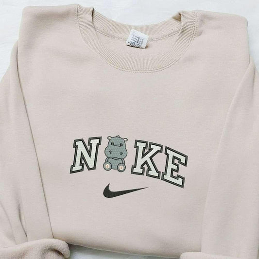 Nike x Baby Hippo Embroidered Shirt Cartoon Embroidered Hoodie Best Gift Ideas 1