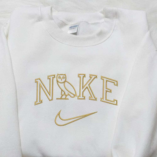 Nike x Owl Embroidered Sweatshirt Animal Embroidered Shirt Best Gift for Family