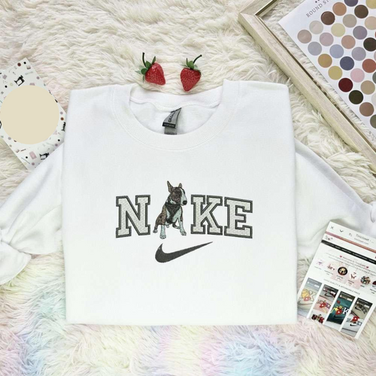 Bull Terrier Dog Animal Embroidered Shirt, Inspired Famous Movie, Best Gift For Fans
