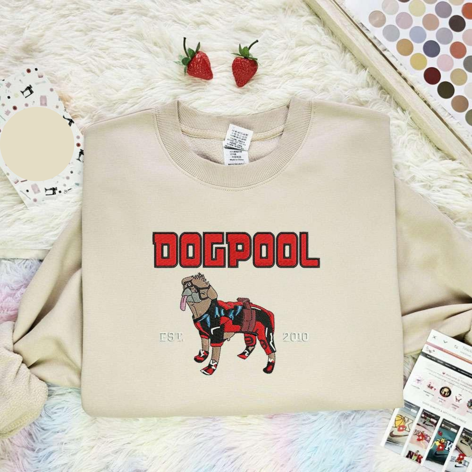Dogpool Est 2010 Embroidered Shirts Animal Embroidered Hoodie, Inspired Famous Movie, Best Gift For Fans