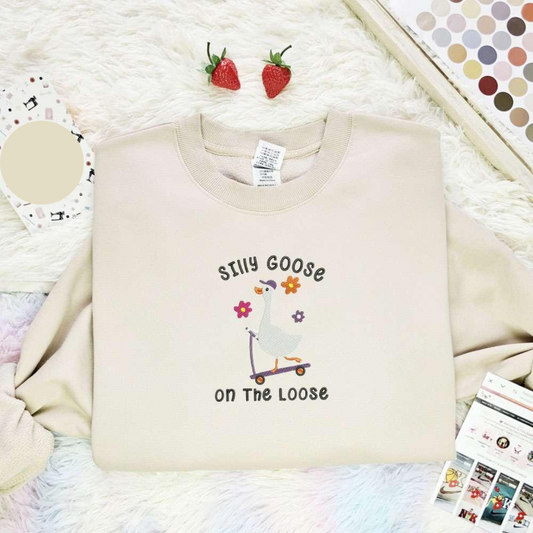 Silly Goose On The Loose Funny Embroidered Shirt, Inspired Famous Movie, Best Gift For Fans