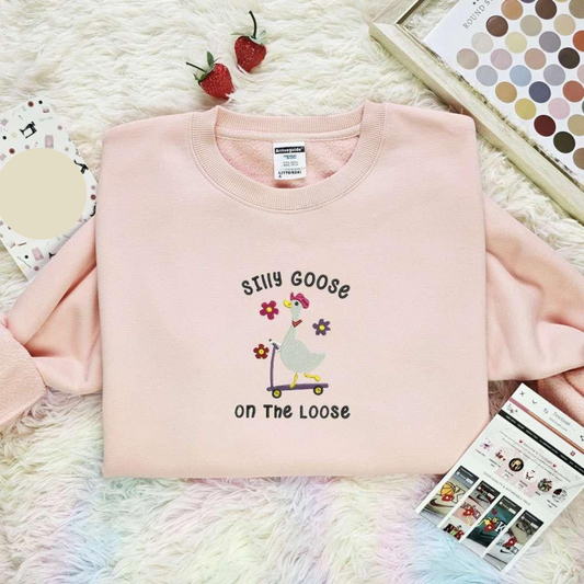 Silly Goose On The Loose Funny Embroidered Shirt, Inspired Famous Movie, Best Gift For Fans