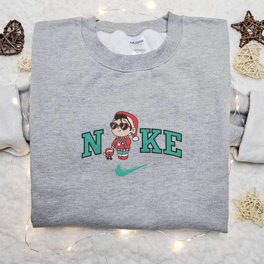 Baby Betino and Bad Bunny Christmas x Nike Embroidered Sweatshirt Christmas Embroidered Shirt Best Christmas Gift Ideas
