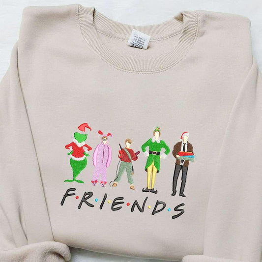 Christmas Friends Movie Embroidered Hoodie Movie Christmas Embroidered Hoodie Best Christmas Gift Ideas