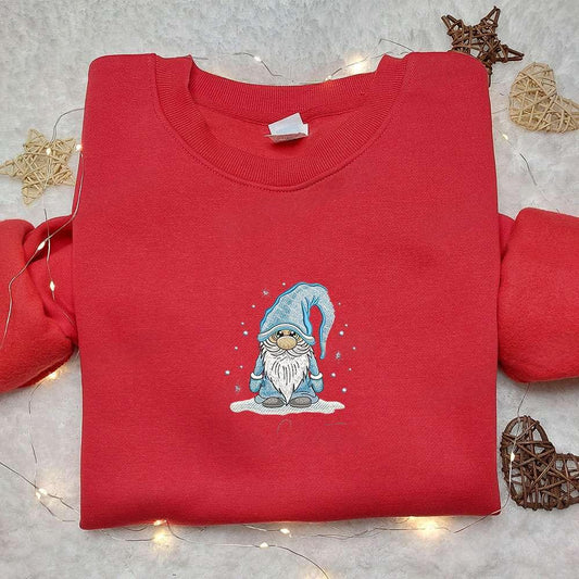 Cute Gnome Christmas Embroidered Hoodie Christmas Embroidered Shirt Best Christmas Gift Ideas
