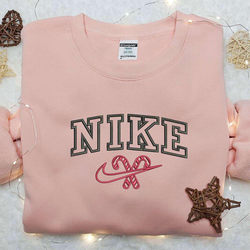 Christmas Sticks x Nike Embroidered Hoodie Nike Inspired Embroidered Shirt Best Christmas Gift Ideas
