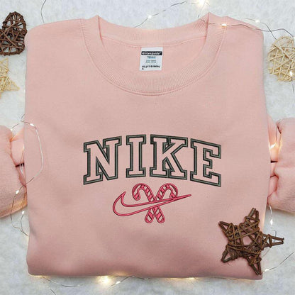 Christmas Sticks x Nike Embroidered Hoodie Nike Inspired Embroidered Shirt Best Christmas Gift Ideas
