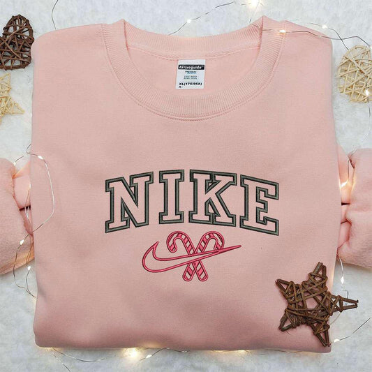 Christmas Sticks x Nike Embroidered Hoodie Nike Inspired Embroidered Shirt Best Christmas Gift Ideas