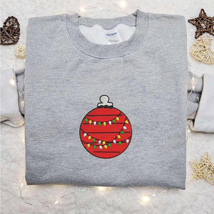 Christmas Ornament Embroidered Shirt Christmas Embroidered Hoodie Best Gifts For Family 1