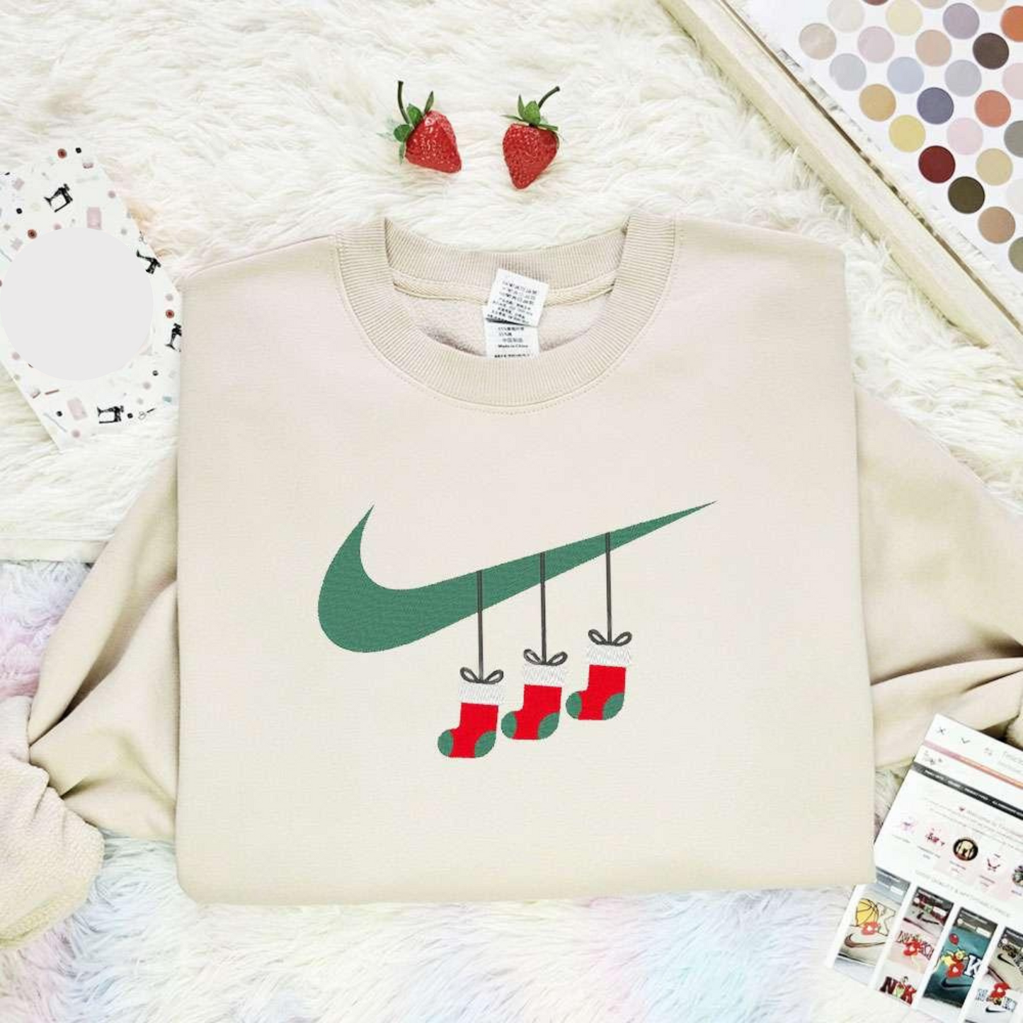 Christmas Socks Embroidered Shirt, Best Christmas Gift Ideas For Family