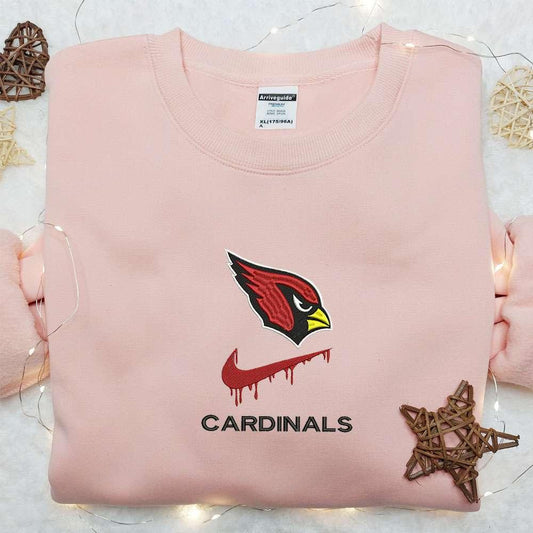 Arizona Cardinals x Nike Swoosh Drip Embroidered Shirt NFL Sports Embroidered Hoodie Best Gift Idea