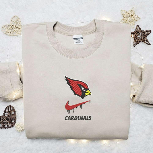 Arizona Cardinals x Nike Swoosh Drip Embroidered Shirt NFL Sports Embroidered Hoodie Best Gift Idea 1