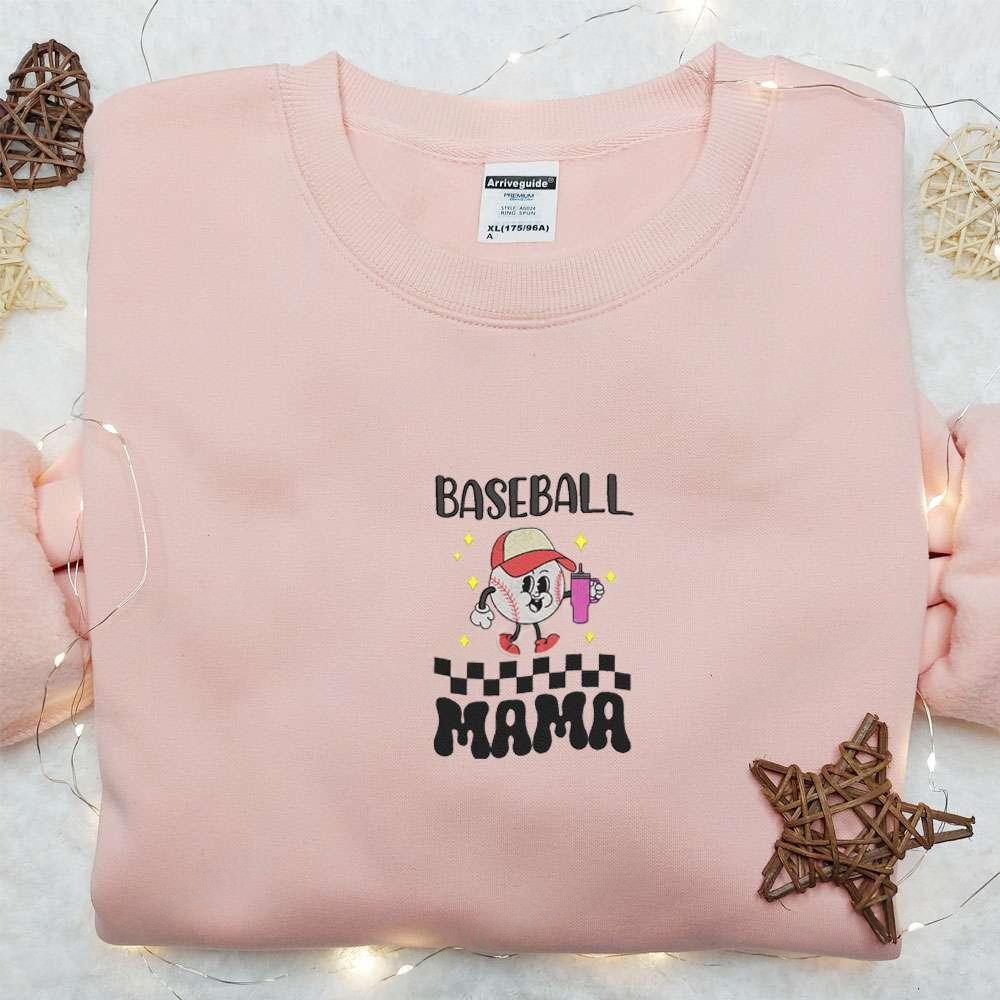 Baseball Mama Embroidered Shirt Sports Embroidered Hoodie Best Mothers Day Gift Idea 1