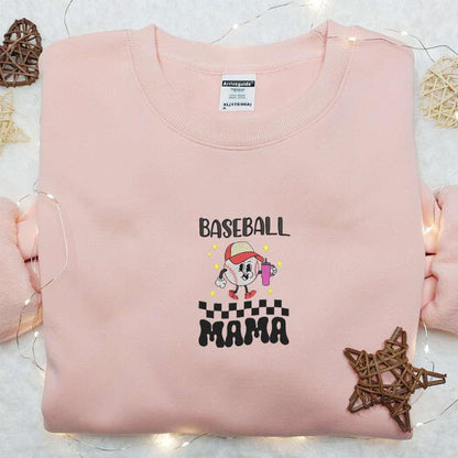 Baseball Mama Embroidered Shirt Sports Embroidered Hoodie Best Mothers Day Gift Idea 1