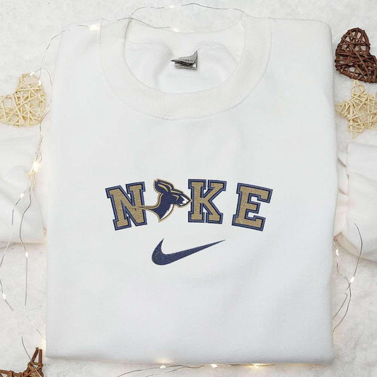 Akron Zips x Nike Embroidered Shirt NCAA Sports Embroidered Hoodie Best Gift Idea