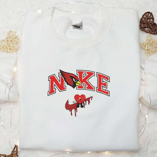Arizona Cardinals Bad Bunny x Nike Embroidered Shirt NFL Sports Embroidered Hoodie Best Gift Idea
