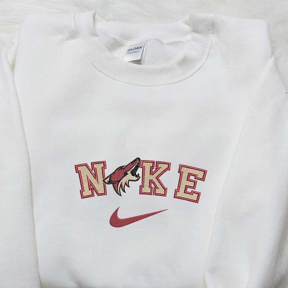 Arizona Coyotes x Nike Embroidered Shirt NHL Sports Embroidered Hoodie Best Fandom Gift Idea