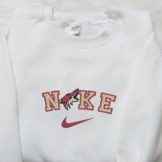 Arizona Coyotes x Nike Embroidered Shirt NHL Sports Embroidered Hoodie Best Fandom Gift Idea
