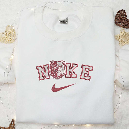 Alabama Bulldogs x Nike Embroidered Shirt NCAA Sports Embroidered Hoodie Best Gift Idea