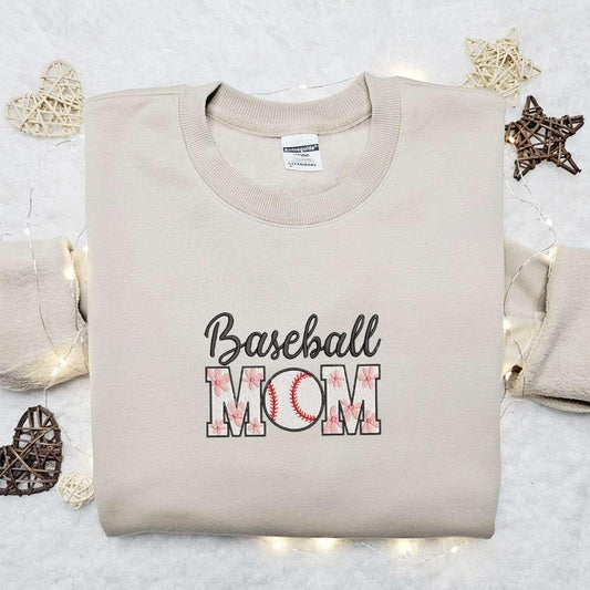 Baseball Mom Embroidered Shirt Sports Embroidered Hoodie Best Mothers Day Gift Idea 1