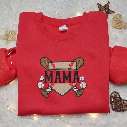 Baseball Mama Embroidered Shirt Sports Embroidered Hoodie Best Mothers Day Gift Idea 1