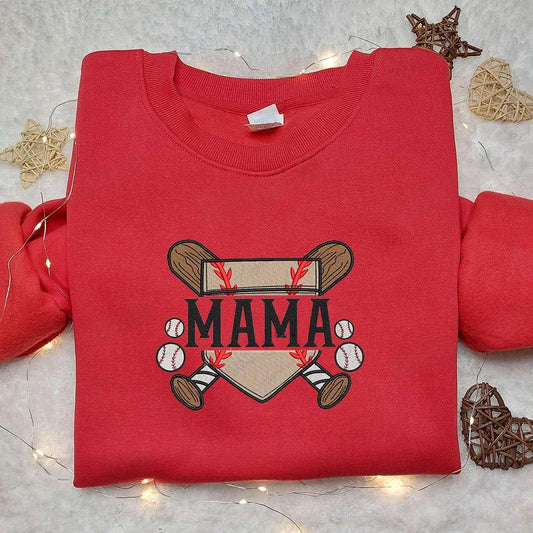 Baseball Mama Embroidered Shirt Sports Embroidered Hoodie Best Mothers Day Gift Idea 1