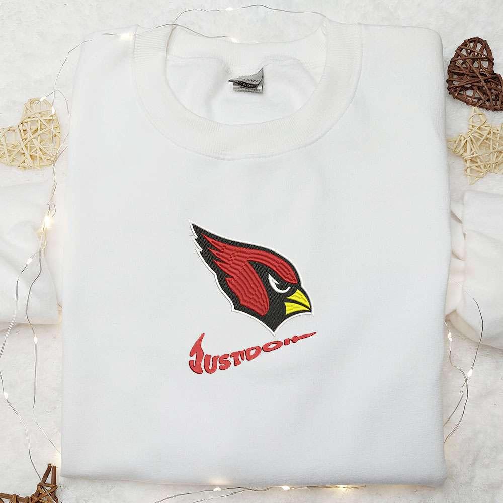 Arizona Cardinals Just Do It x Nike Swoosh Embroidered Shirt NFL Sports Embroidered Hoodie Best Gift Idea