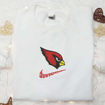 Arizona Cardinals Just Do It x Nike Swoosh Embroidered Shirt NFL Sports Embroidered Hoodie Best Gift Idea