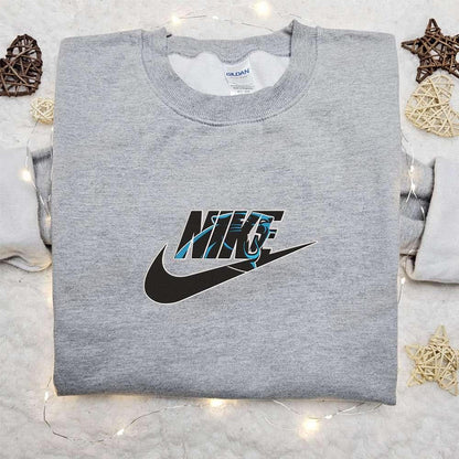 Carolina Panthers x Nike Embroidered Shirt NFL Sports Embroidered Hoodie Best Fandom Gift Ideas