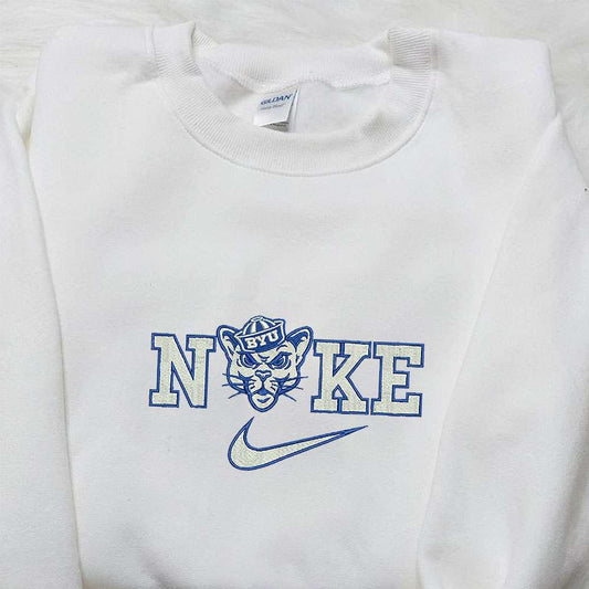 BYU Cougars x Nike Embroidered Shirt NFL Sports Embroidered Hoodie Best Fandom Gift Ideas 1