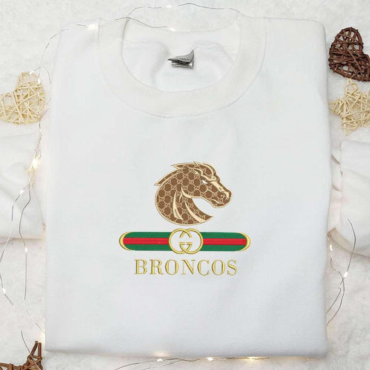 Boise State Broncos x Gucci Embroidered Shirt NCAA Sports Embroidered Hoodie Best Gift Idea