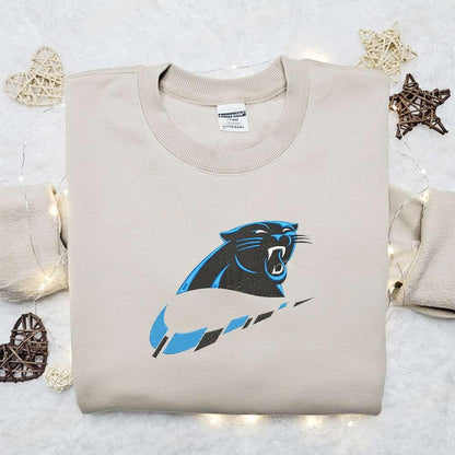 Carolina Panthers x Nike Swoosh Embroidered Shirt NFL Sports Embroidered Hoodie Best Gift Idea 1