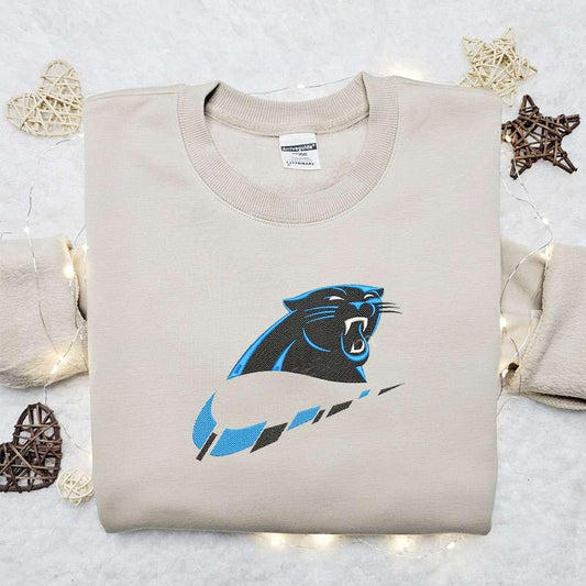 Carolina Panthers x Nike Swoosh Embroidered Shirt NFL Sports Embroidered Hoodie Best Gift Idea 1