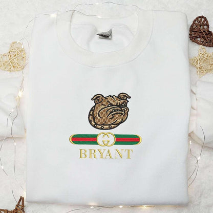 Bryant Bulldogs x Gucci Embroidered Shirt NCAA Sports Embroidered Hoodie Best Gift Idea
